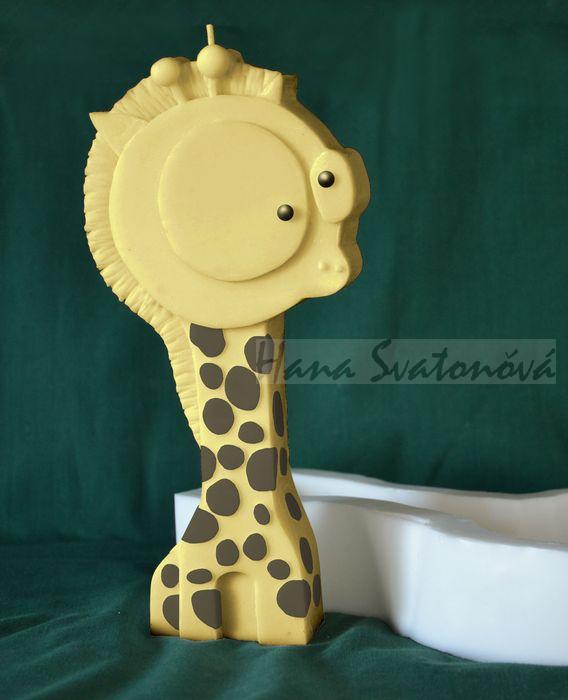 Abstrakce Žirafa s kulatou hlavou- výška 20cm