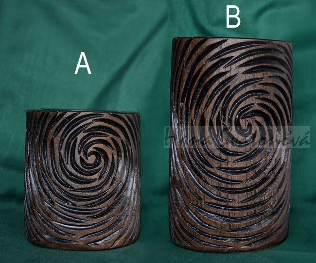 Válec dekor dřevo - výška 7,5 a 12cm