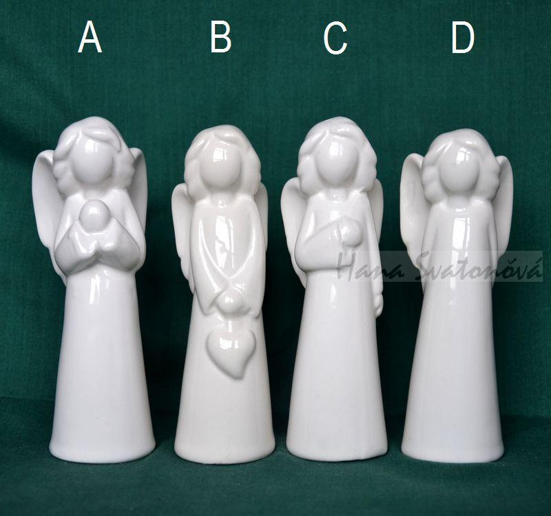 Anděl bílý - výška 13cm