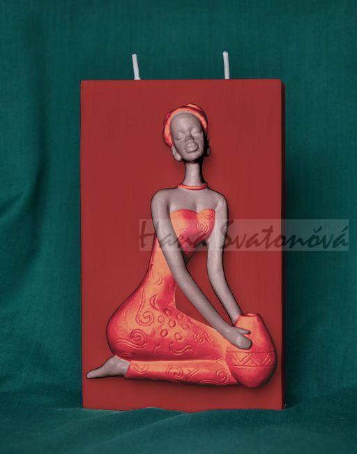 Africká žena 4 (Kvádr) - 9,5x16cm