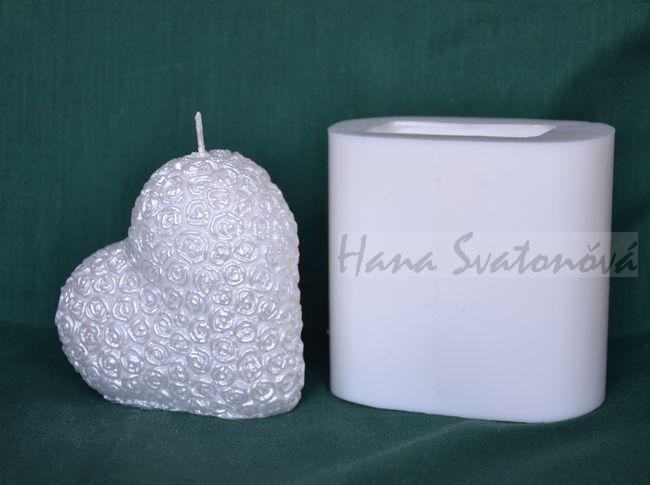 Kvítečkové srdce, výška 8,5cm