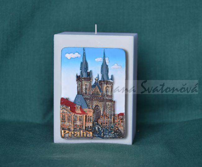 Praha Týnský chrám, hranol - výška 8,5cm