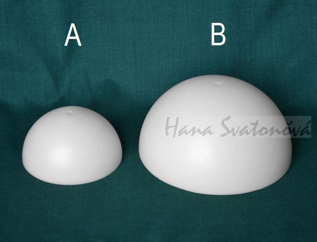 Půlkoule průměr 6,5 a 10cm