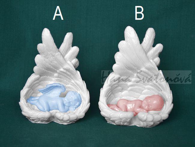 V Andělských křídlech - výška 8,5/9cm