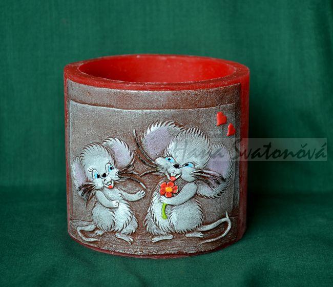 Cylindr s Myškama Válec, velikost 10x9cm