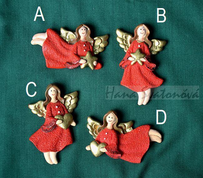 Relief Andelíček červený - vel 6,5cm