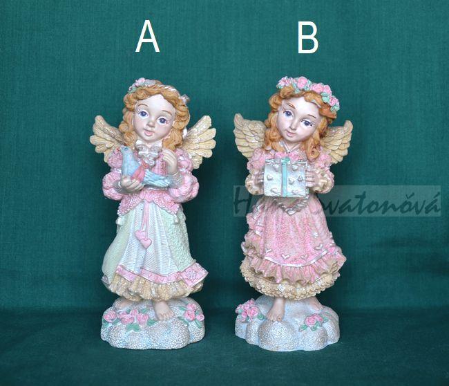Andělka romantik - výška 14,5cm