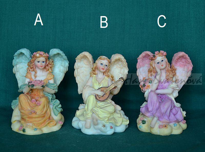 Andělka romantik - výška 8,5cm