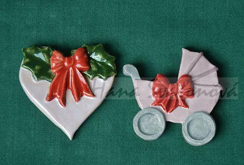Relief Srdíčko a kočárek - vel.  5,5cm