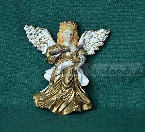 Relief Andelicek s fletnou - vel. 7x8cm