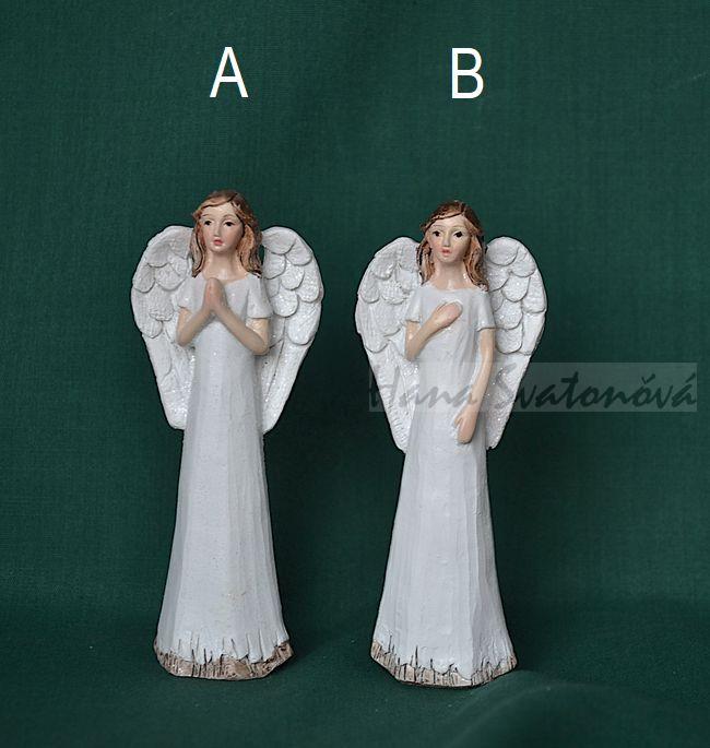 Andělíček se spodním dekorem - výška 10,5cm