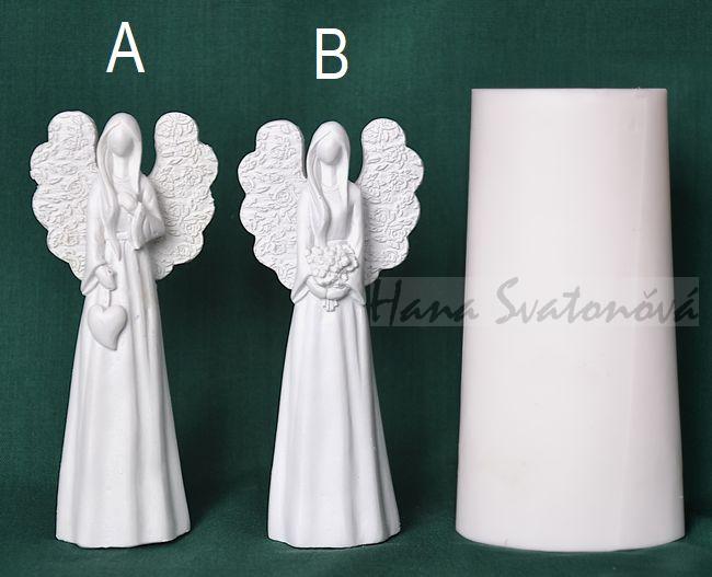 Anděl s rastrovými křídly - výška 10,5cm