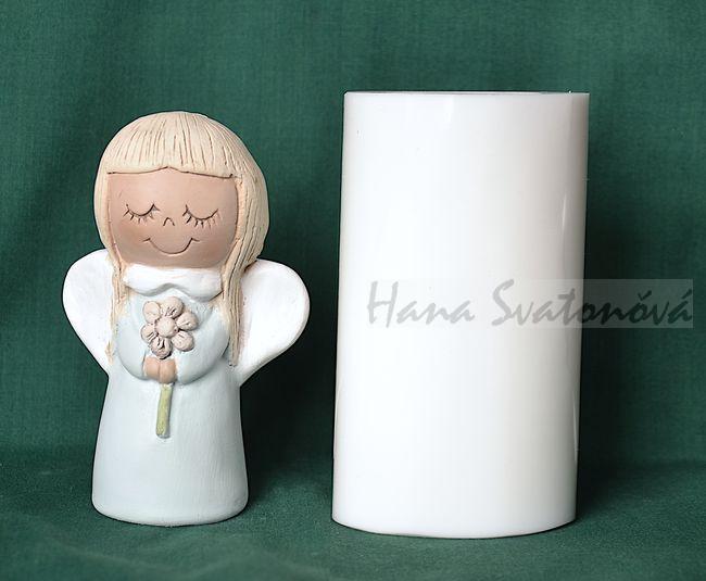Andělka s kytičkou - vel. 10,5cm 
