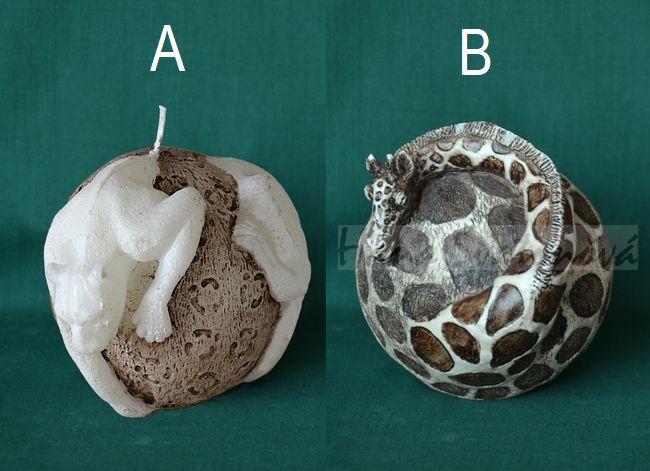 Koule Puma / Žirafa - výška 8,5 a 9,5cm
