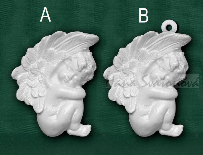Relief Andělíček s vysokými křídly, výška 5,5cm