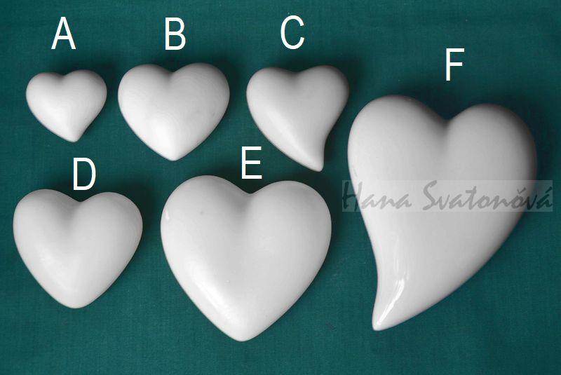 Srdce  vel. 3,5 - 11,5cm
