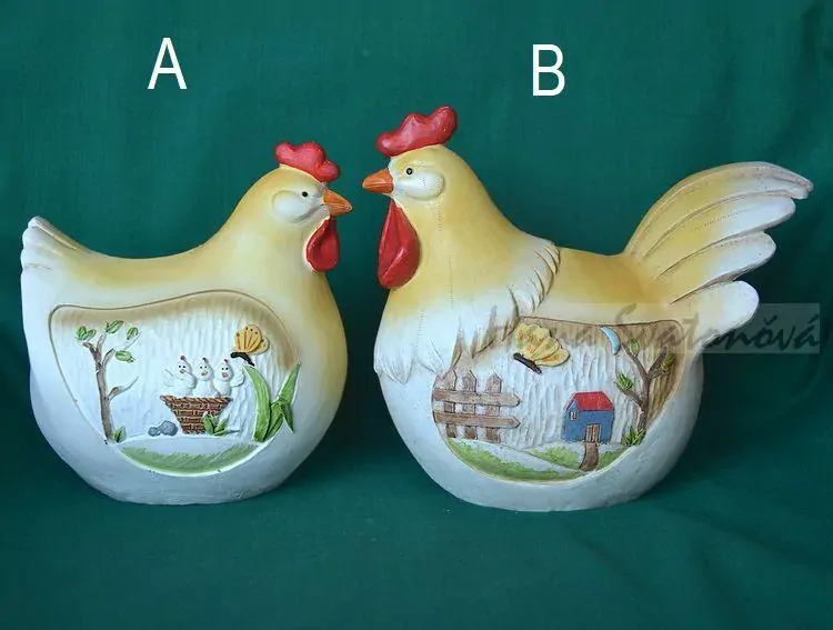 Slepička a Kohout - výška 13 a 14cm