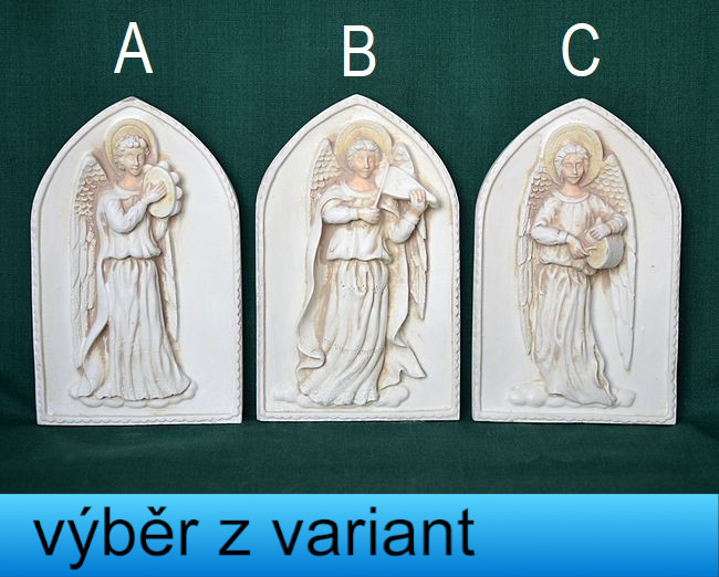 Relief Anděl Gotic,  vel.7,5x12,3cm