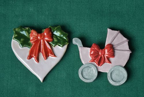 Relief Srdíčko a kočárek - vel.  5,5cm