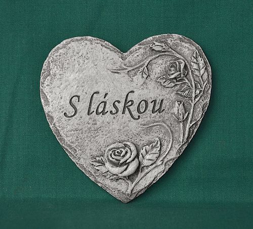 Relief Srdce S láskou  - vel. 7,5x7,5cm