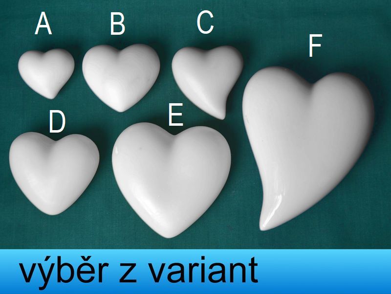 Srdce  vel. 3,5 - 11,5cm