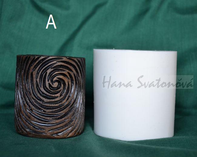 Válec dekor dřevo - výška 7,5 a 12cm