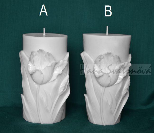 Tulipány Válec - výška 12,3 a 12,5cm
