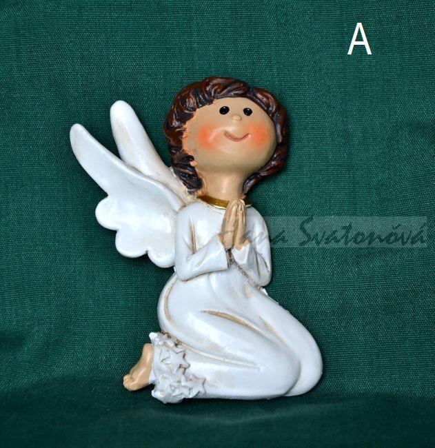 Relief Andílek bílý - vel. 6,5-7,5cm